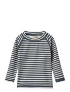 Swim T-Shirt L/S Dilan Wheat Navy