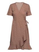 Onlolivia S/S Wrap Dress Wvn Noos ONLY Brown