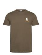 Printed Tee S/S Lindbergh Khaki