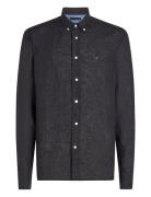 Pigment Dyed Li Solid Rf Shirt Tommy Hilfiger Black