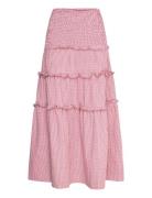 Atenea Checks Burgundy Skirt ALOHAS Red