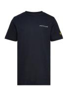 Script Embroidered T-Shirt Lyle & Scott Navy