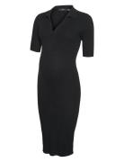 Vmmholly 2/4 Polo Dress Ga Noos Vero Moda Maternity Black