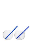 Glass With Straw Magaluf 2-Pack Byon