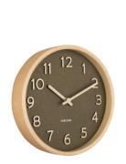 Wall Clock Pure Wood Grain Small KARLSSON Green
