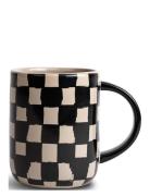 Mug Liz Check Black/Beige Byon Patterned