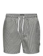Osjted Stripe Seersucker Swim Acc ONLY & SONS Black