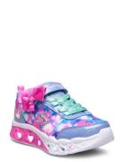 Girls Flutter Heart Lights Blurred Love Skechers Pink