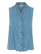 Curenny Sleeveless Shirt Culture Blue