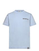 Printed Tee Thorlino Tee Mads Nørgaard Blue