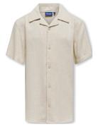 Osjkari Ss Shirt Visc Lin 0075 Resort ONLY & SONS Beige