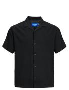 Jorluke Crinkle Shirt Ss Jnr Jack & J S Black