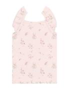 Classic Print Rib Top Gugguu Pink