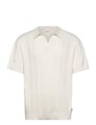 Knitted S/S Polo Lindbergh White