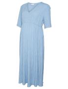 Mlrosana 2/4 Wo Midi Dress Mamalicious Blue