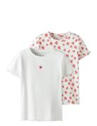 Nmfvemma 2P Aop Ss Slim Top Name It White