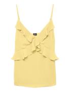 Vmamina Singlet Frill Top Wvn Exp Vero Moda Yellow