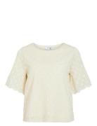 Vimirna O-Neck 2/4 Top Vila Cream