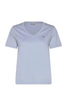 Reg Shield Ss V-Neck T-Shirt GANT Blue