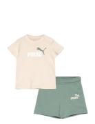 Minicats Ess Tee And Shorts Set Inf PUMA Beige