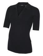Vmmholly 2/4 Polo Pullover Ga Noos Vero Moda Maternity Black