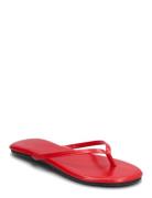 Biamexico Flip Flop Faux Leather Bianco Red