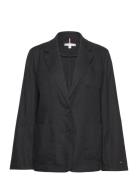 Ess Linen Regular Sb Blazer Tommy Hilfiger Black