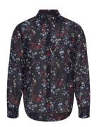 Reg Floral Print Cot Silk Shirt GANT Black