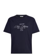 Graphic Ss T-Shirt GANT Navy