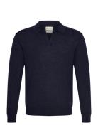 Linen Blend Polo GANT Navy