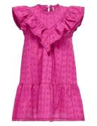 Kmgmargot Life S/L Embroidery Dress Wvn Kids Only Pink