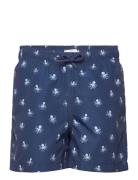 Octopus Print Swimsuit Mango Blue