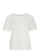 Viceliana O-Neck S/S Top Vila White