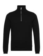 100% Recycle Knit Half Zip Lindbergh Black