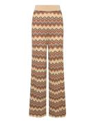 Ditte Flared Knitted Pants Malina Beige
