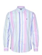 Happy Linen Stripe Shirt-Classic Fit Morris Blue
