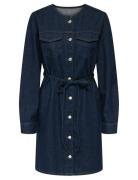 Onlminnie No Collar Belt Denm Dress ONLY Navy