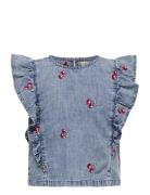 Kmgdandy Frill Cherry Top Dnm Kids Only Blue