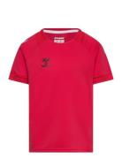 Hmllead S/S Poly Jersey Kids Hummel Red