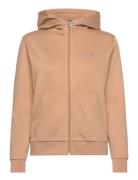 Reg Shield Logo Zip Hoodie GANT Beige