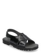 Sandals - Flat - Open Toe - Op ANGULUS Black
