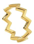 Strict Plain Zigzag Ring Gold Syster P Gold