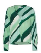 Over Printed Blouse Mango Green