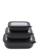 Rekt. Skålesæt M.låg Cirqula Høj 3 Stk. Mepal Black