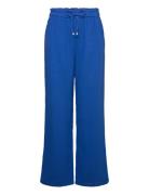 Elastic Waist Cotton Trousers Mango Blue