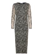 Animal-Print Midi-Dress Mango Black