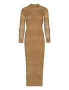 Knitted Dress With Open Back Mango Brown