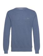 Cotton Pique C-Neck GANT Blue