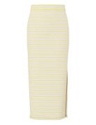 Pcjayjay Hw Slit Skirt D2D Pieces Yellow