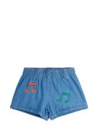 Note Emb Lightweight Denim Shorts Mini Rodini Blue